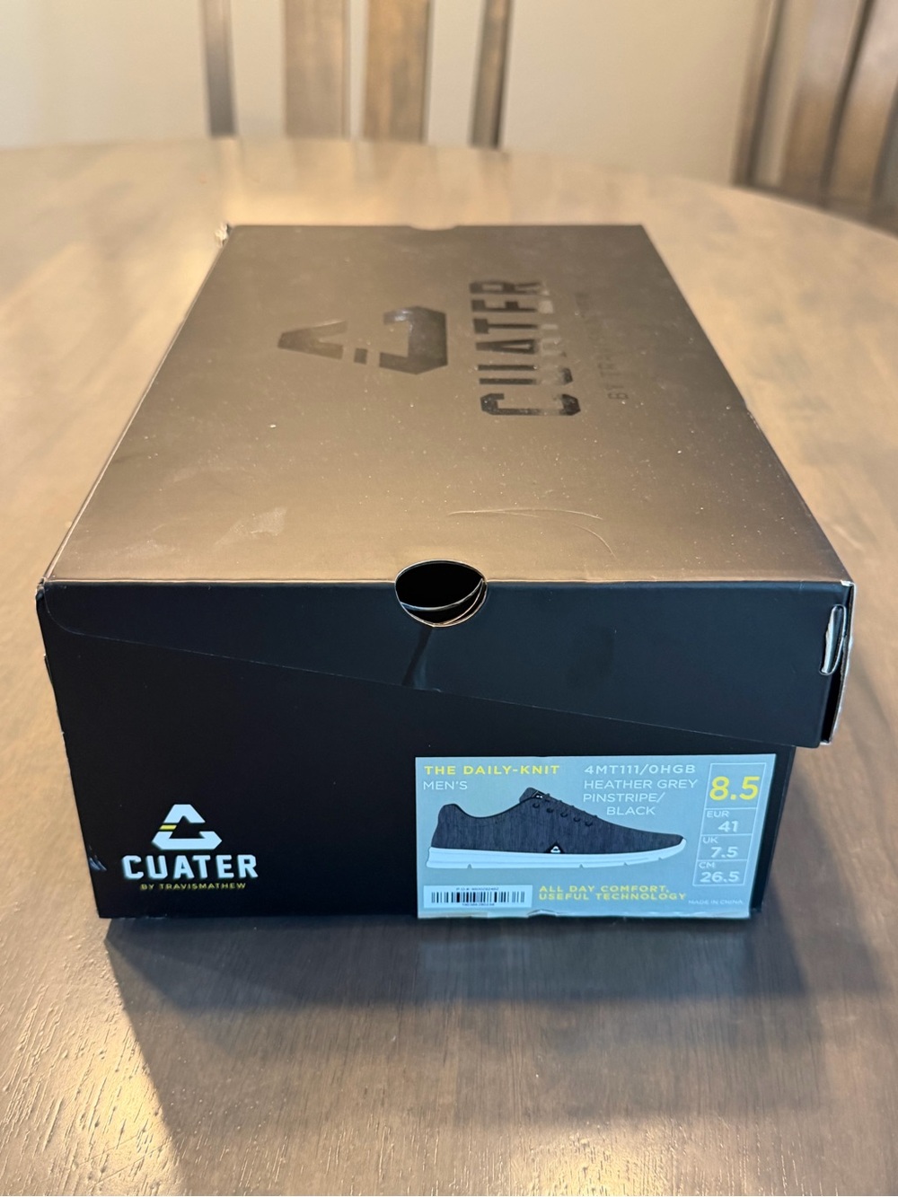 Travis Mathew Cuater The Daily-Knit Sneakers in Heather Grey and Black